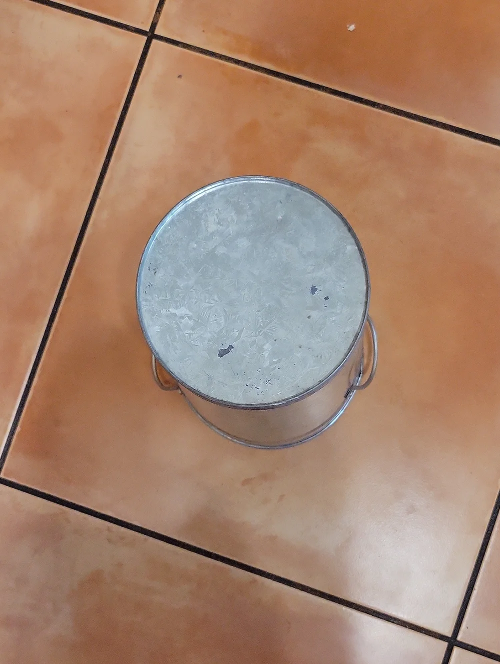 12in Tall Galvanized Steel Vase Bucket With Handles